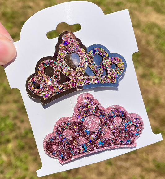 Princess Crown Snap Clips