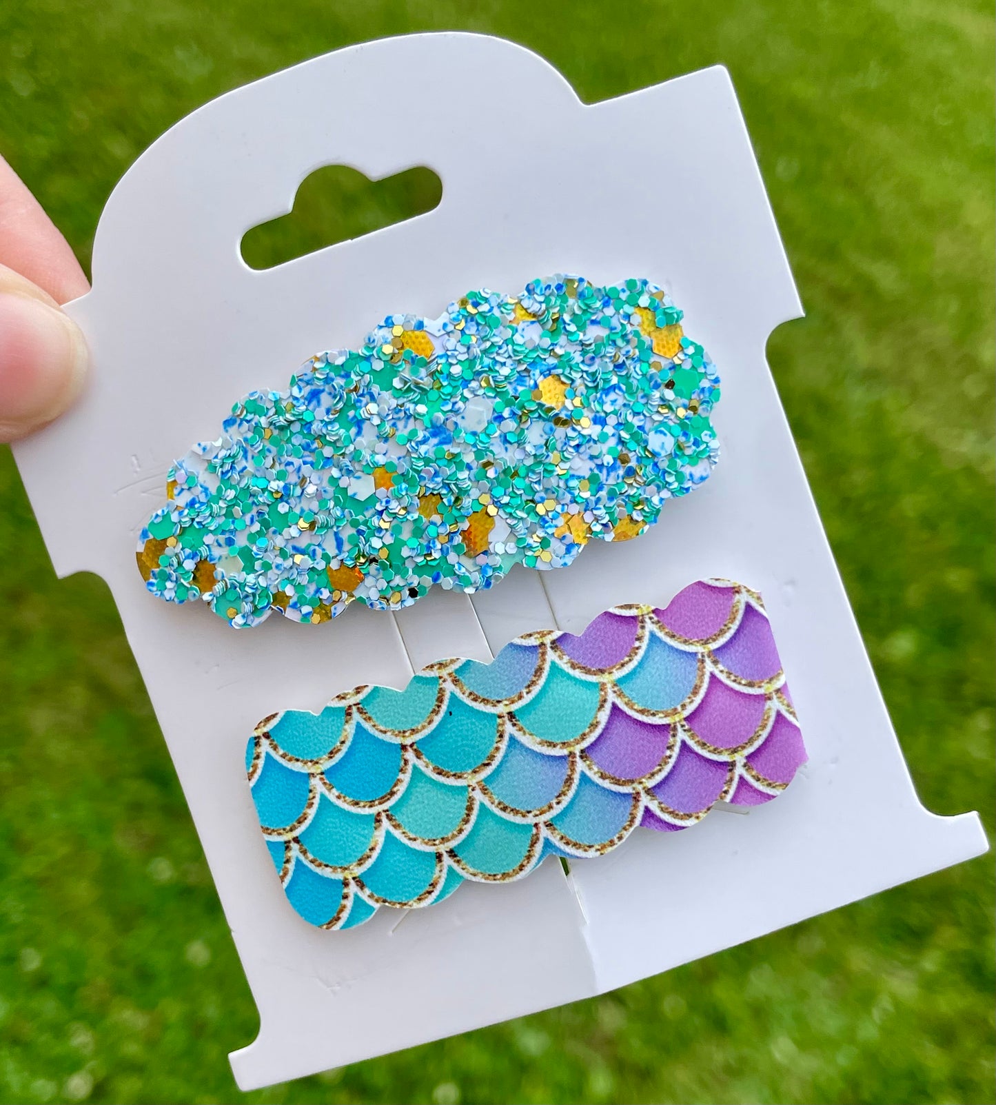 Aqua Mermaid Snap Clips