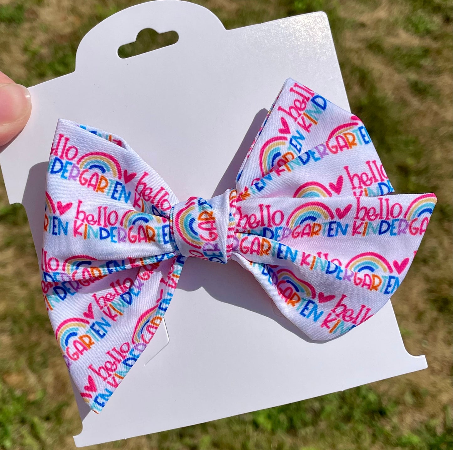 Rainbow Grades 5in Hand Tied Bow