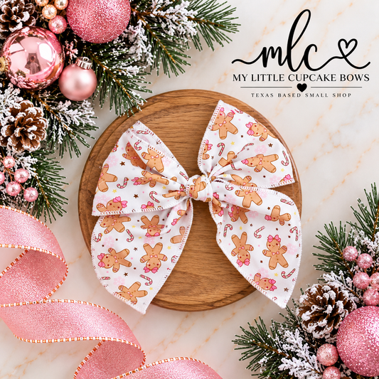 Sweet Gingerbread Serged Bow