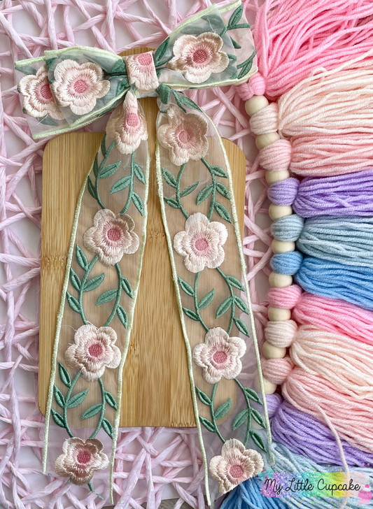 Pink Daisy Organza Xtra Long Tail