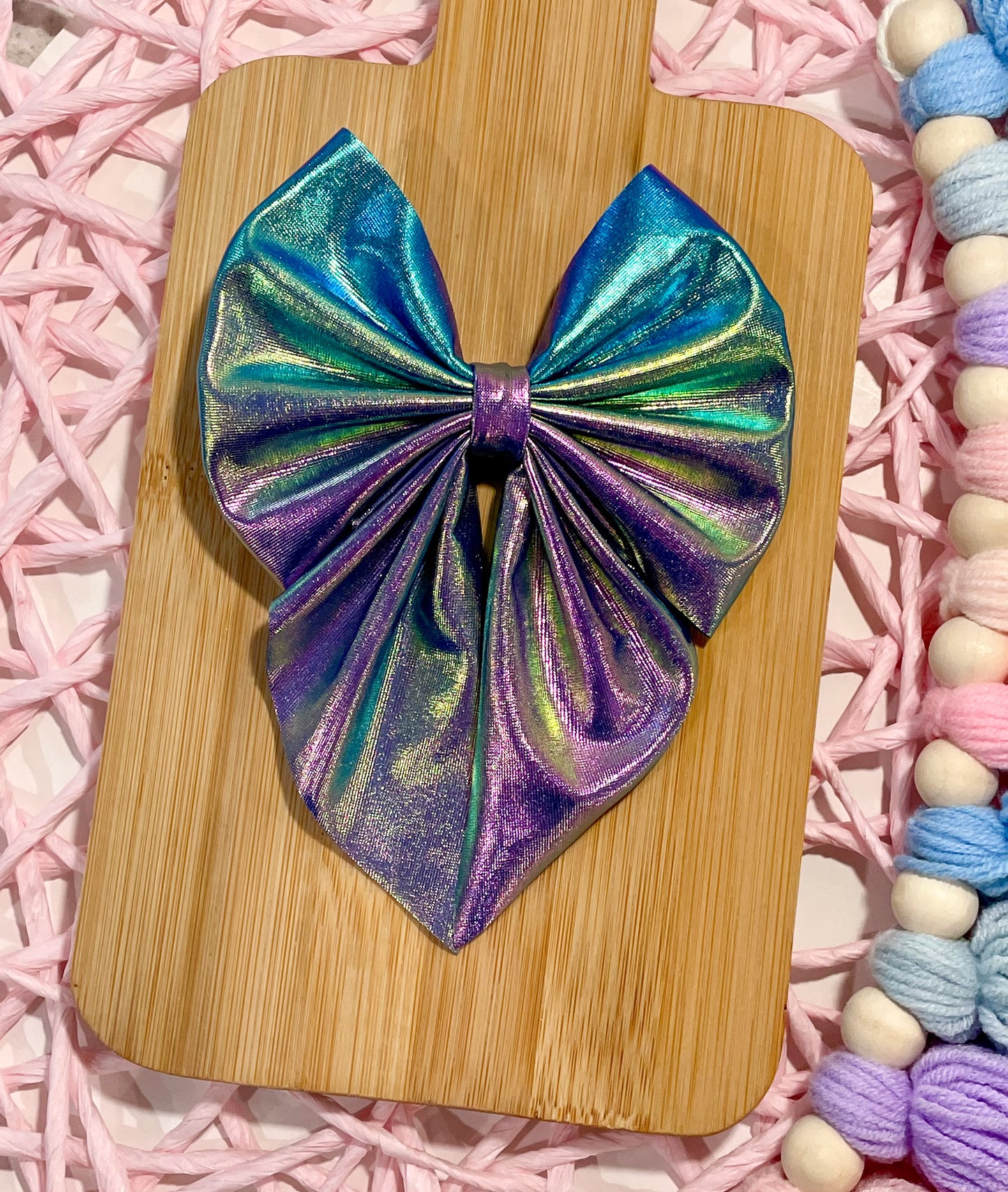 Nebula Holo Fabric Bow