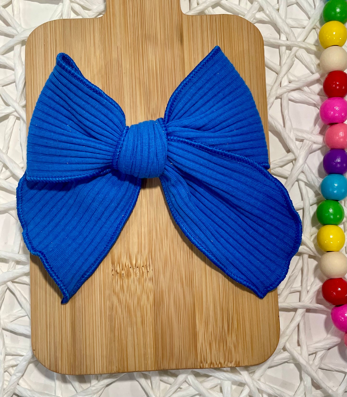 Royal Blue Ribbed 4.5in Serged