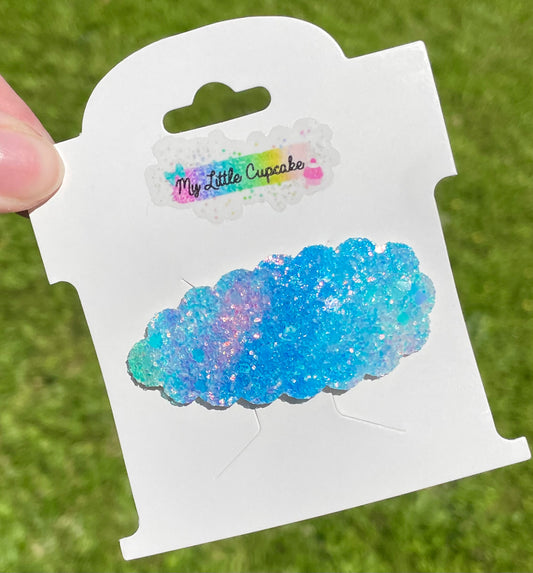 Ocean Water Glitter Snap Clip