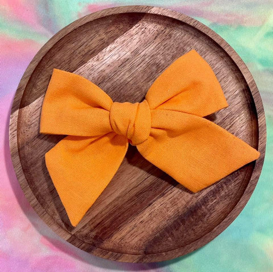 Sunny D Orange Linen 5in Hand Tied