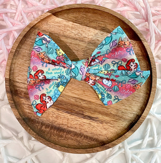 Ombre Little Mermaid 5in Hand Tied