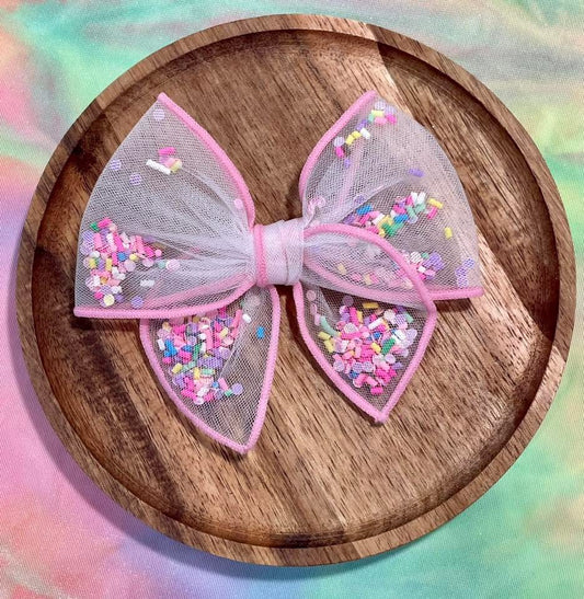 Rainbow Sprinkles Shaker Bow