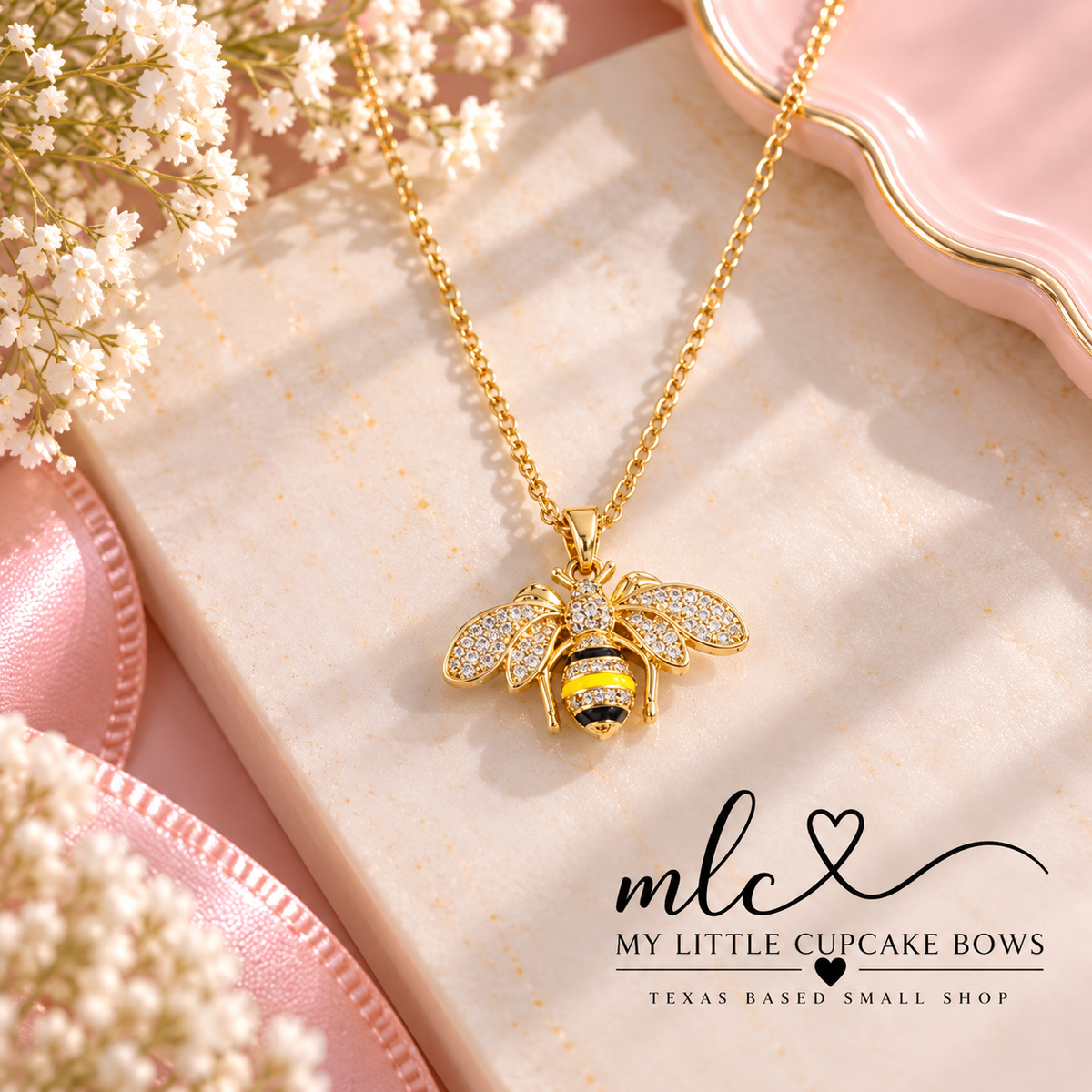Sparkling Bumblebee Necklace