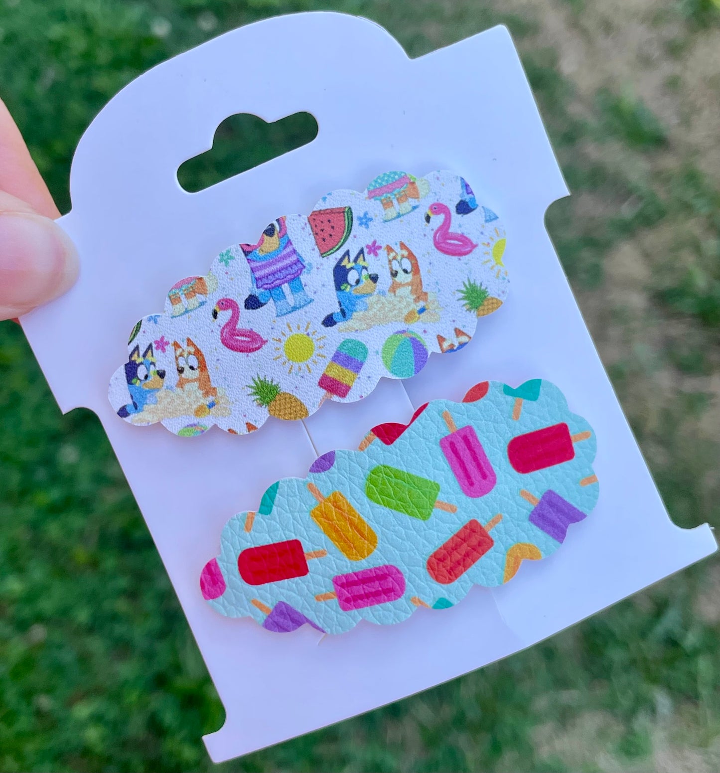 Blue Dog Popsicles Snap Clips