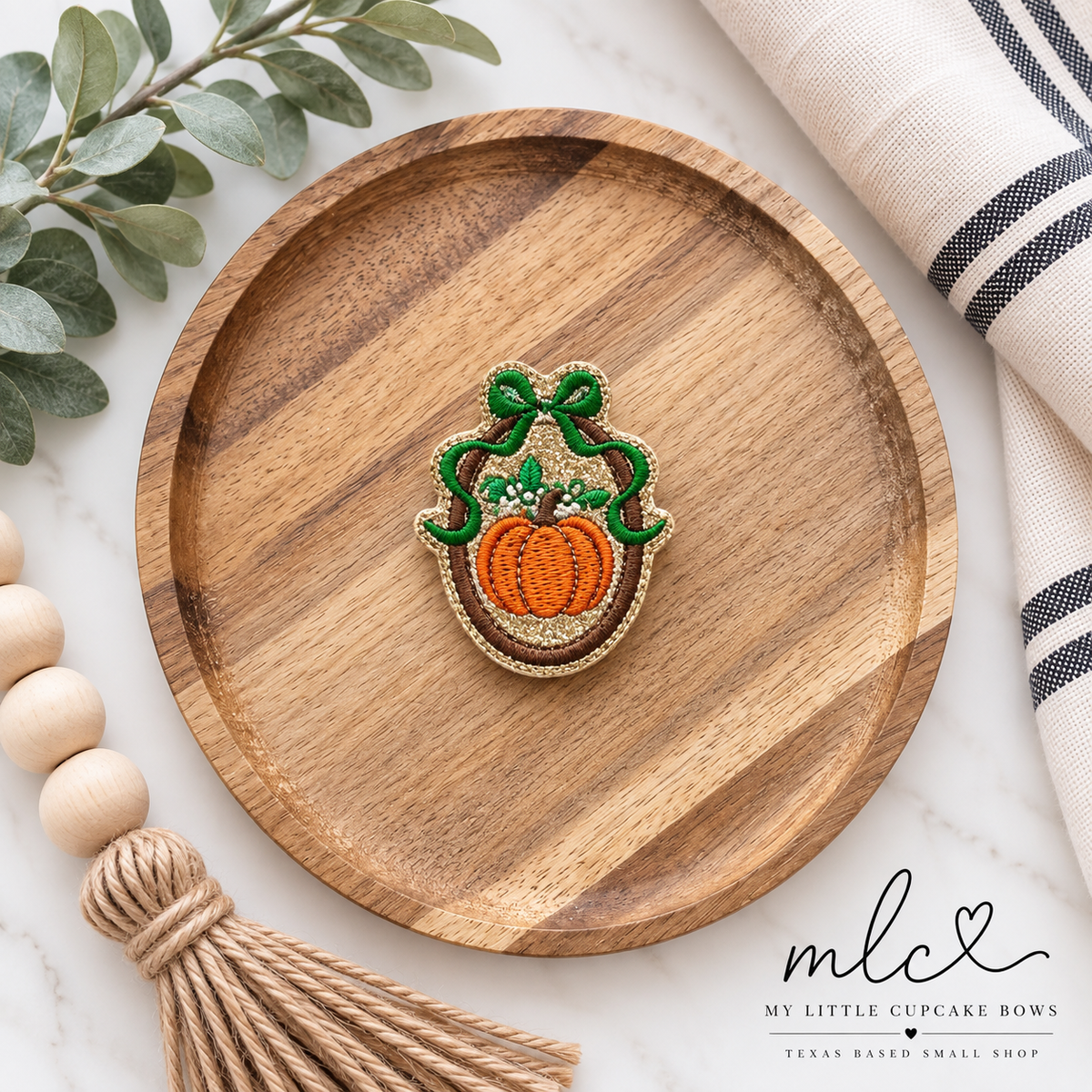 Pumpkin Portrait Feltie Clip