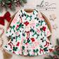 Girls Christmas Bow Print Dress