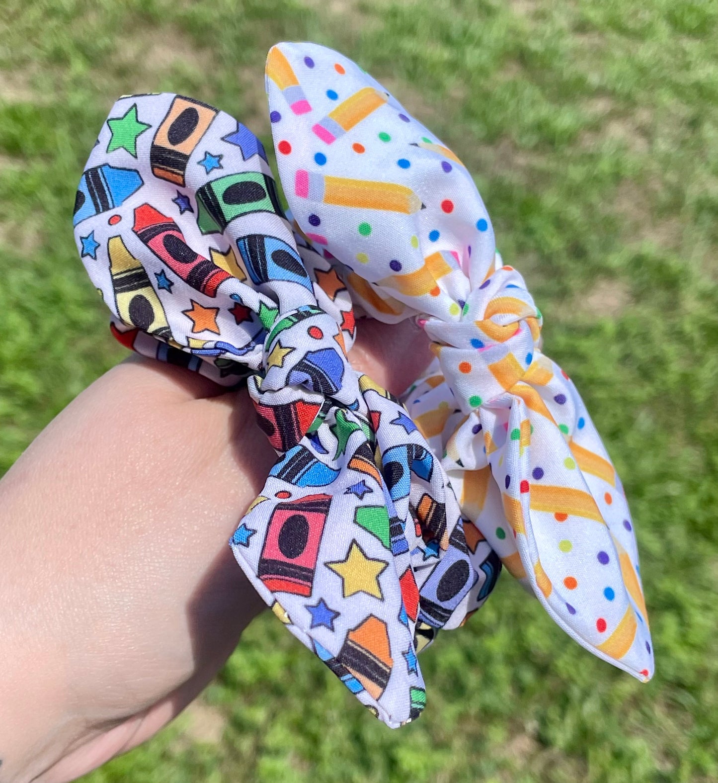 School Supplies Scrunchies