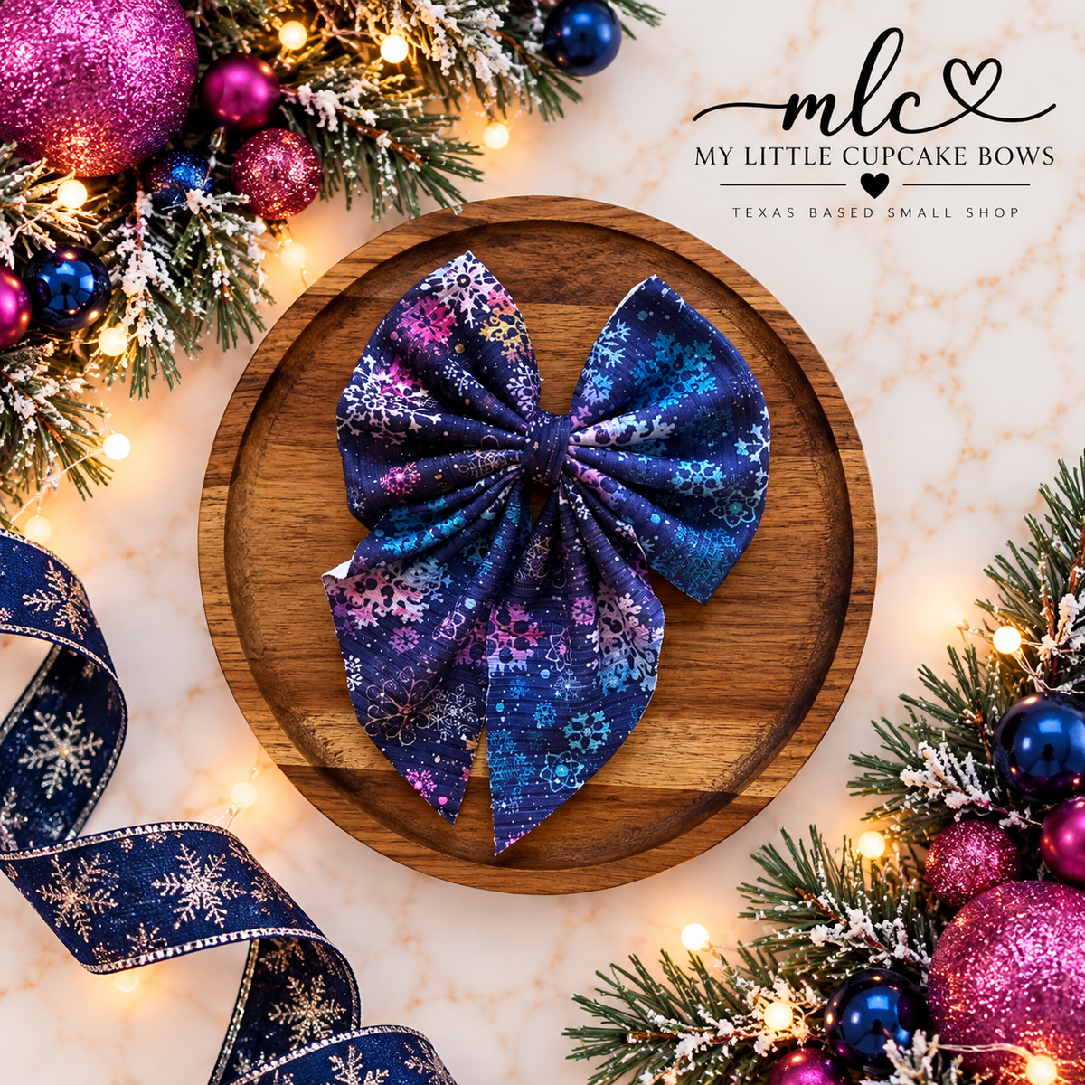 Pinkmas Ribbed Sailor Bows