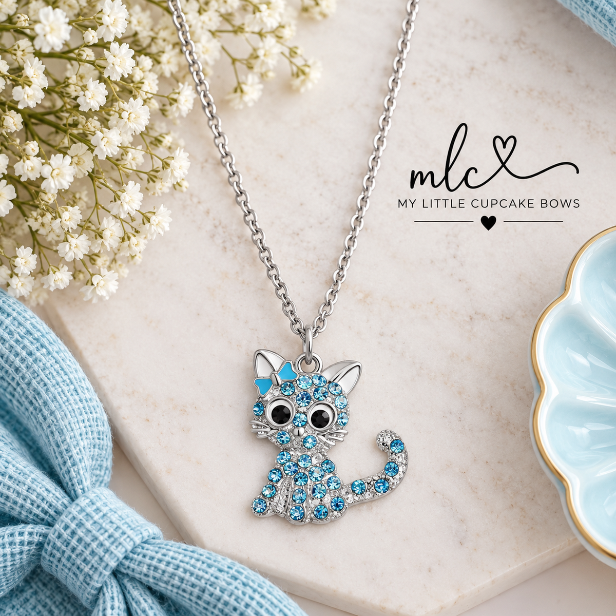 Sparkling Kitty Necklace