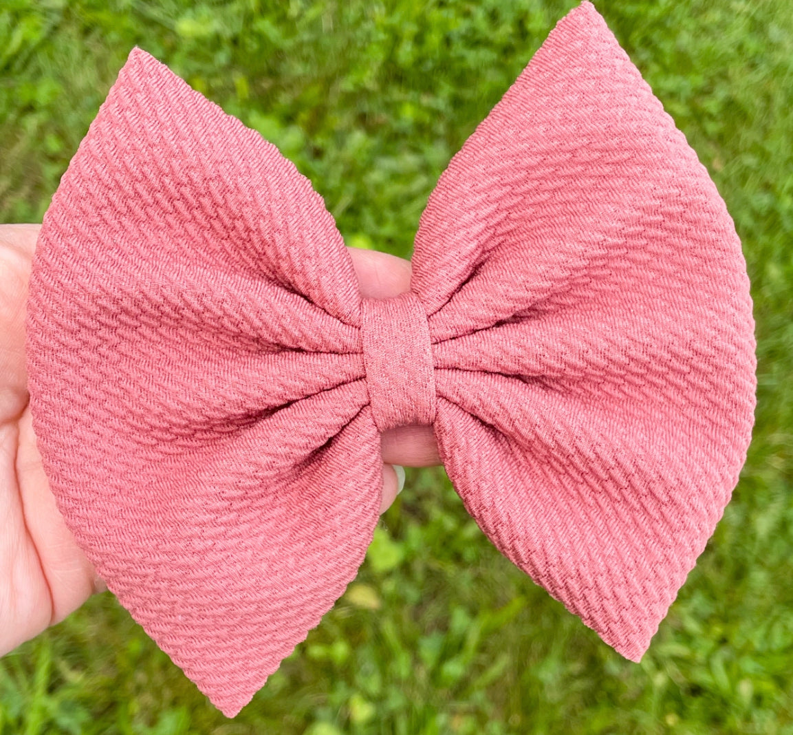 Salmon Fabric Bow