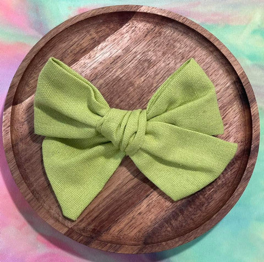 Lime Linen 5in Hand Tied