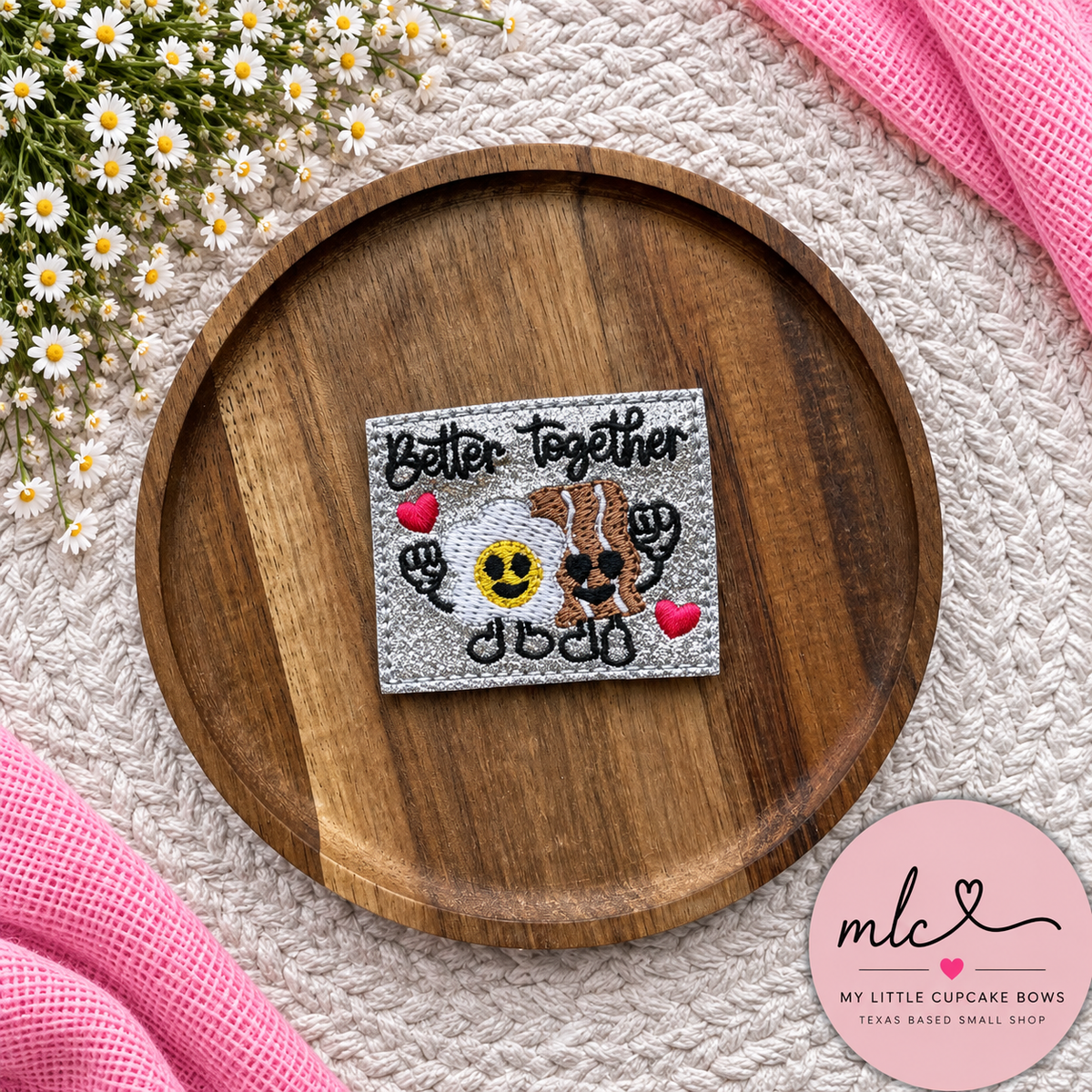 Better Together Bacon & Eggs Feltie Clip