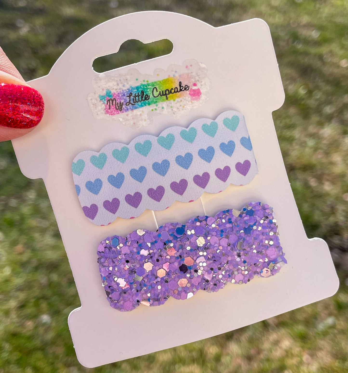 Pastel Hearts Snap Clip Set