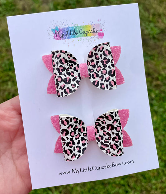 Leopard/Pink Glitter 2.5in Beauty