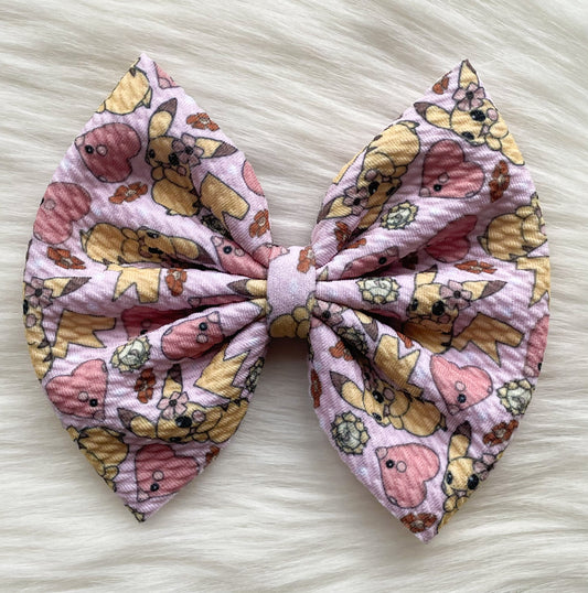 Pika Love Fabric Bow