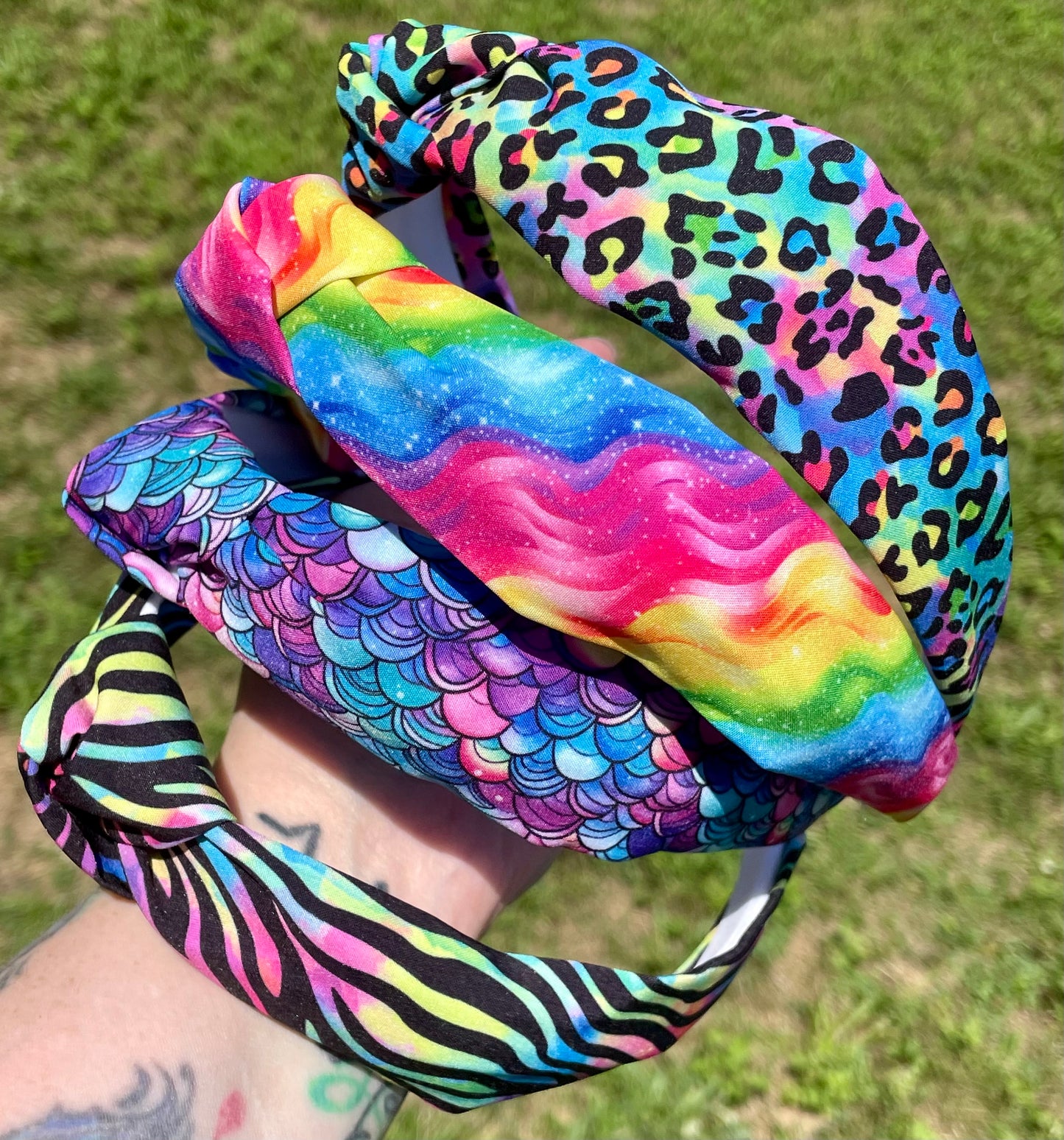 Neon Printed Knotted Headbands