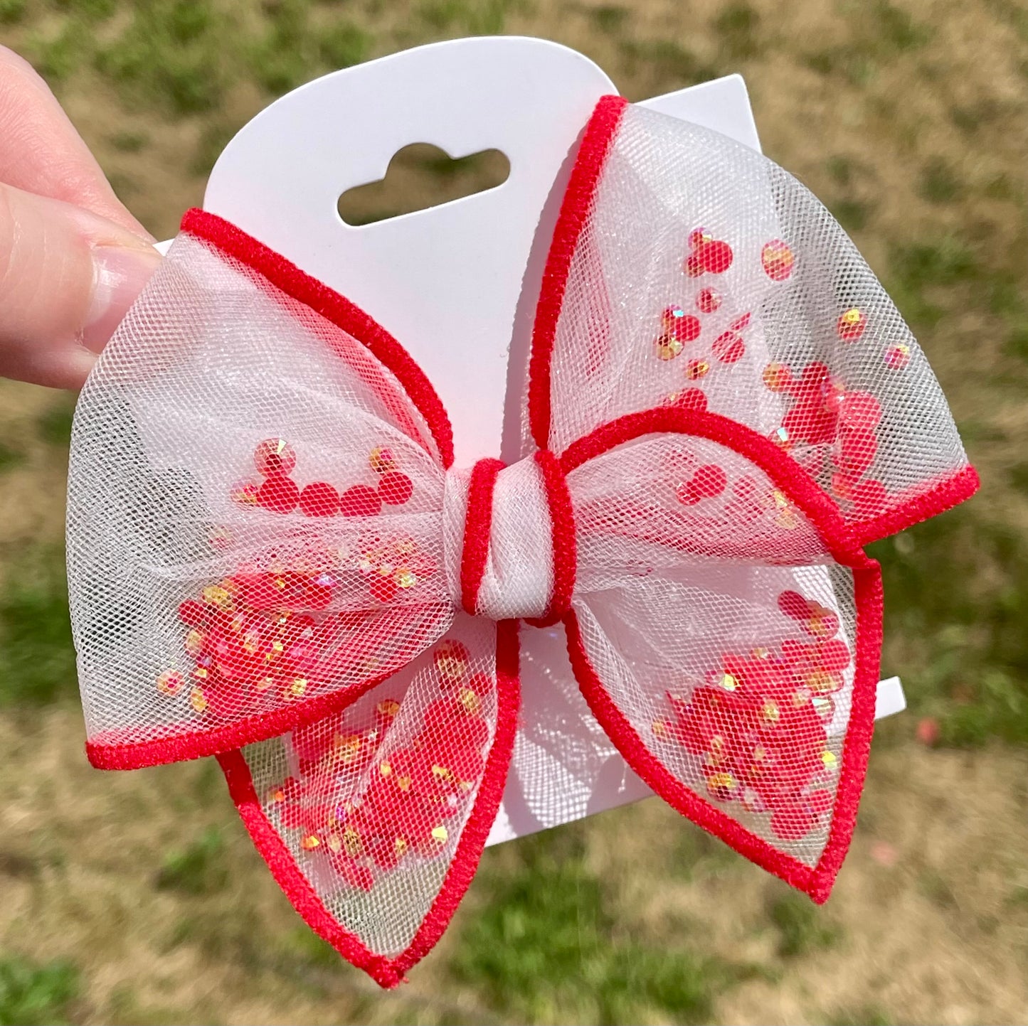 Red Glitter Shaker Bow