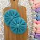 Aqua Waved Fabric Bow