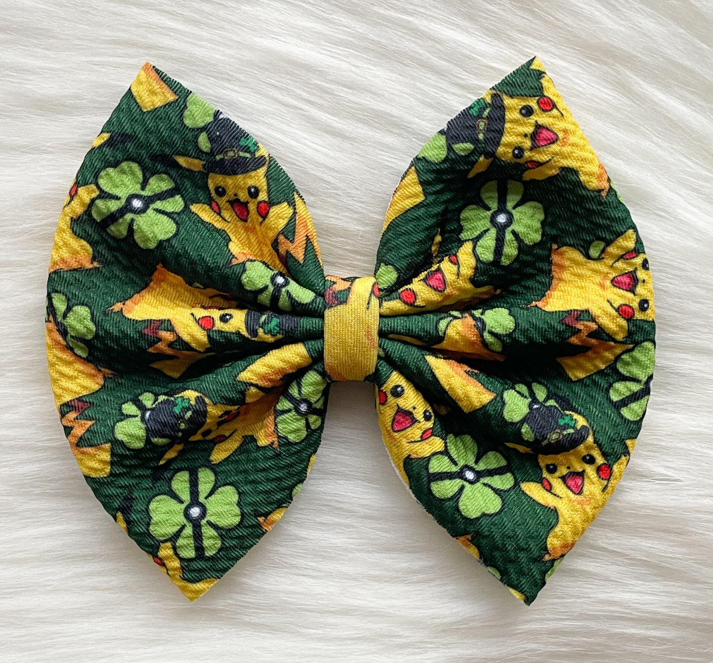 Lucky Pika Fabric Bow