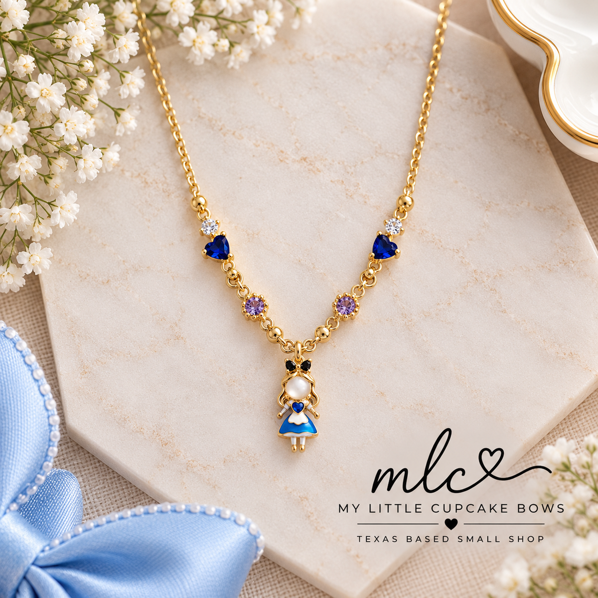 Alice Inspired Charm Necklace