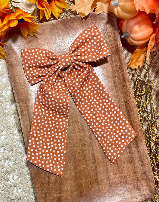 Harvest Orange Dots Long Tail