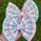 Big Sis & Little Sis Rainbow Fabric Bows