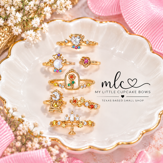 Beauty & the Beast Inspired Adjustable Rings