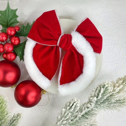 Velvet Santa Fur 4.5in Serged