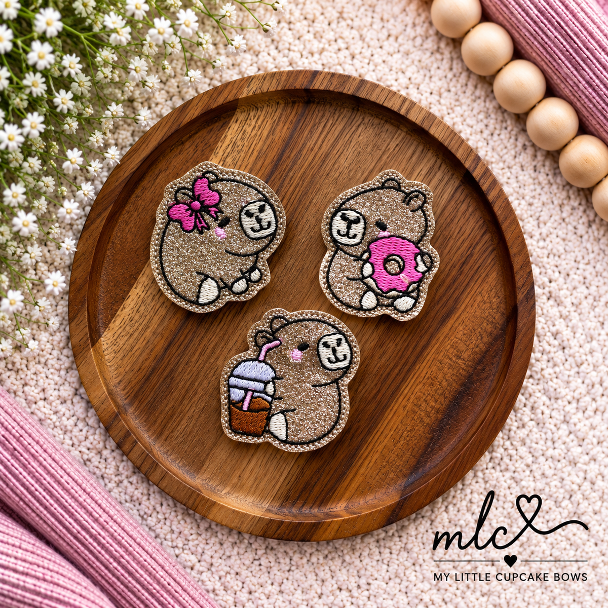 Capybara Feltie Clips