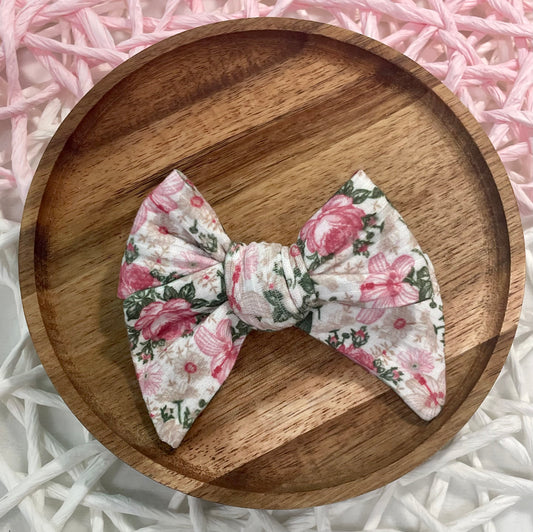 Vintage Floral Ribbed Chunky Tied