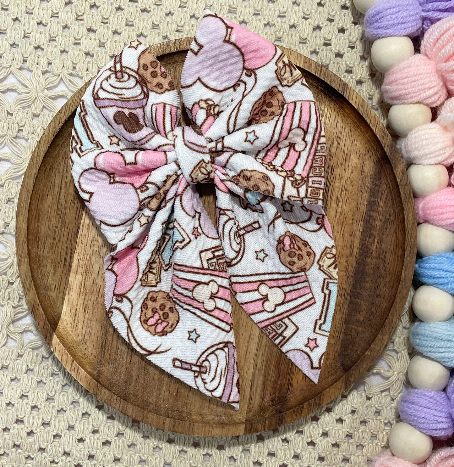 Magical Snacks Fabric Bow