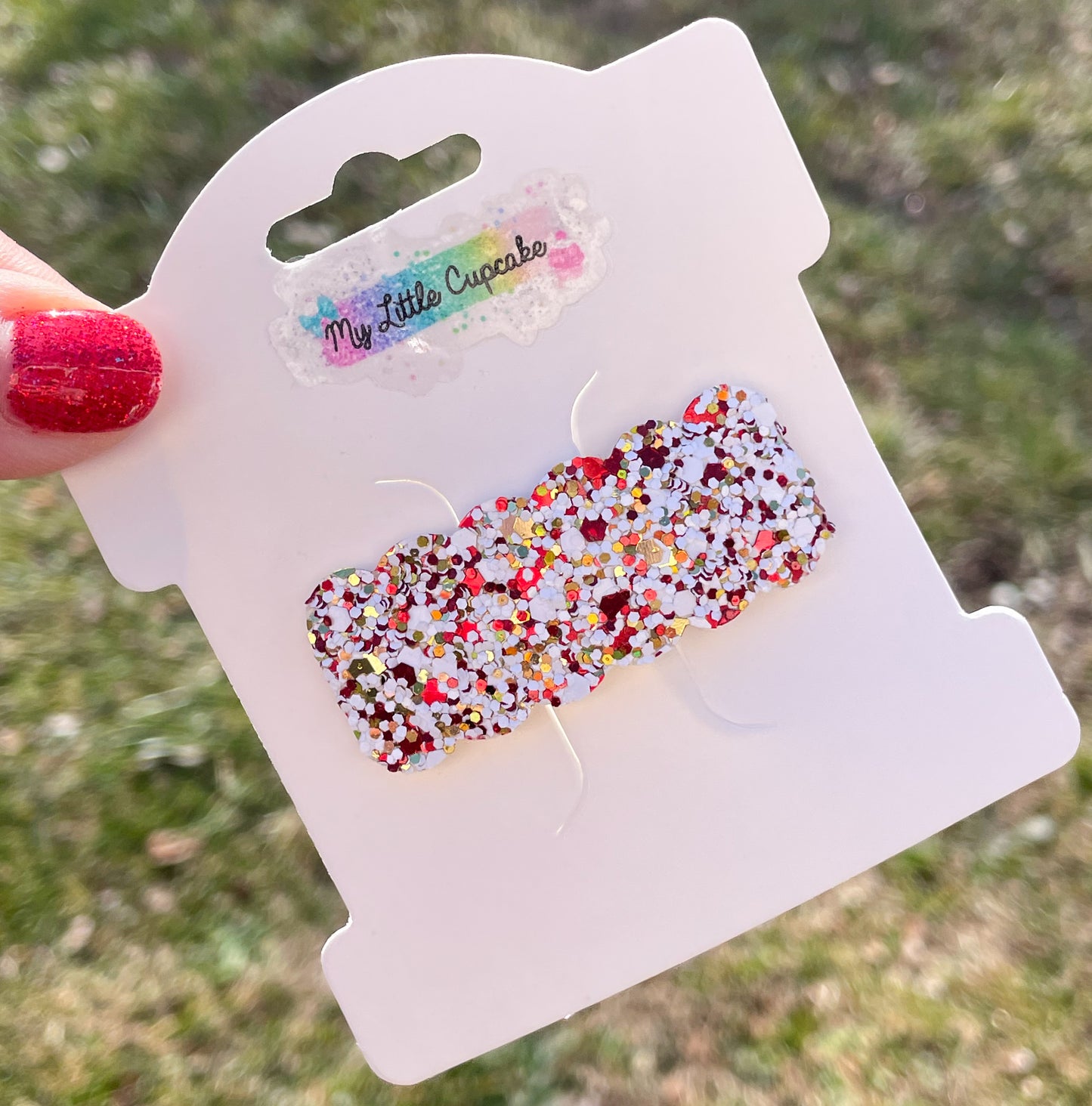 Love Glitter Snap Clip