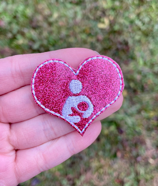 Breastfeeding Heart Feltie Clip