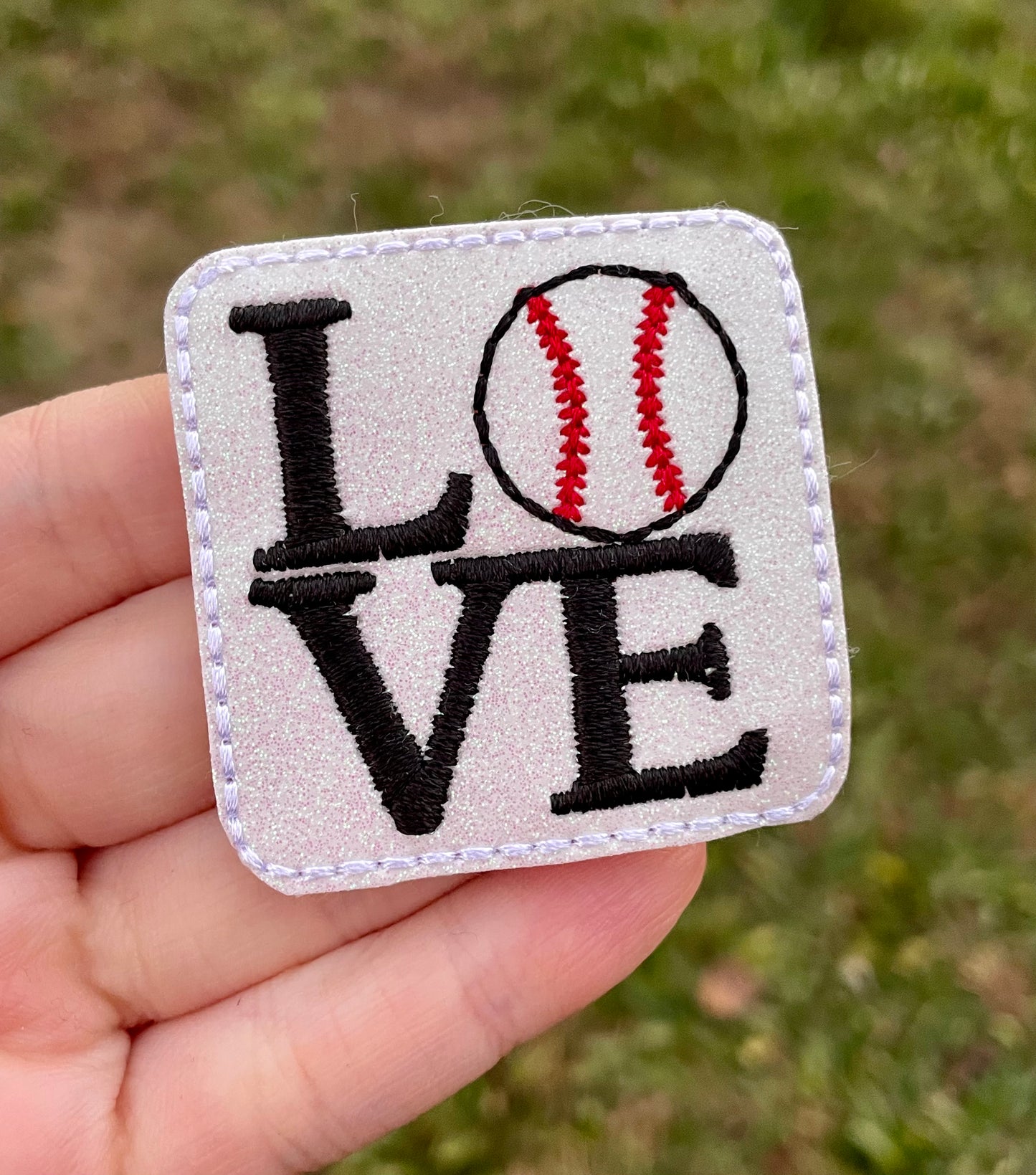 LOVE Baseball Feltie Clip