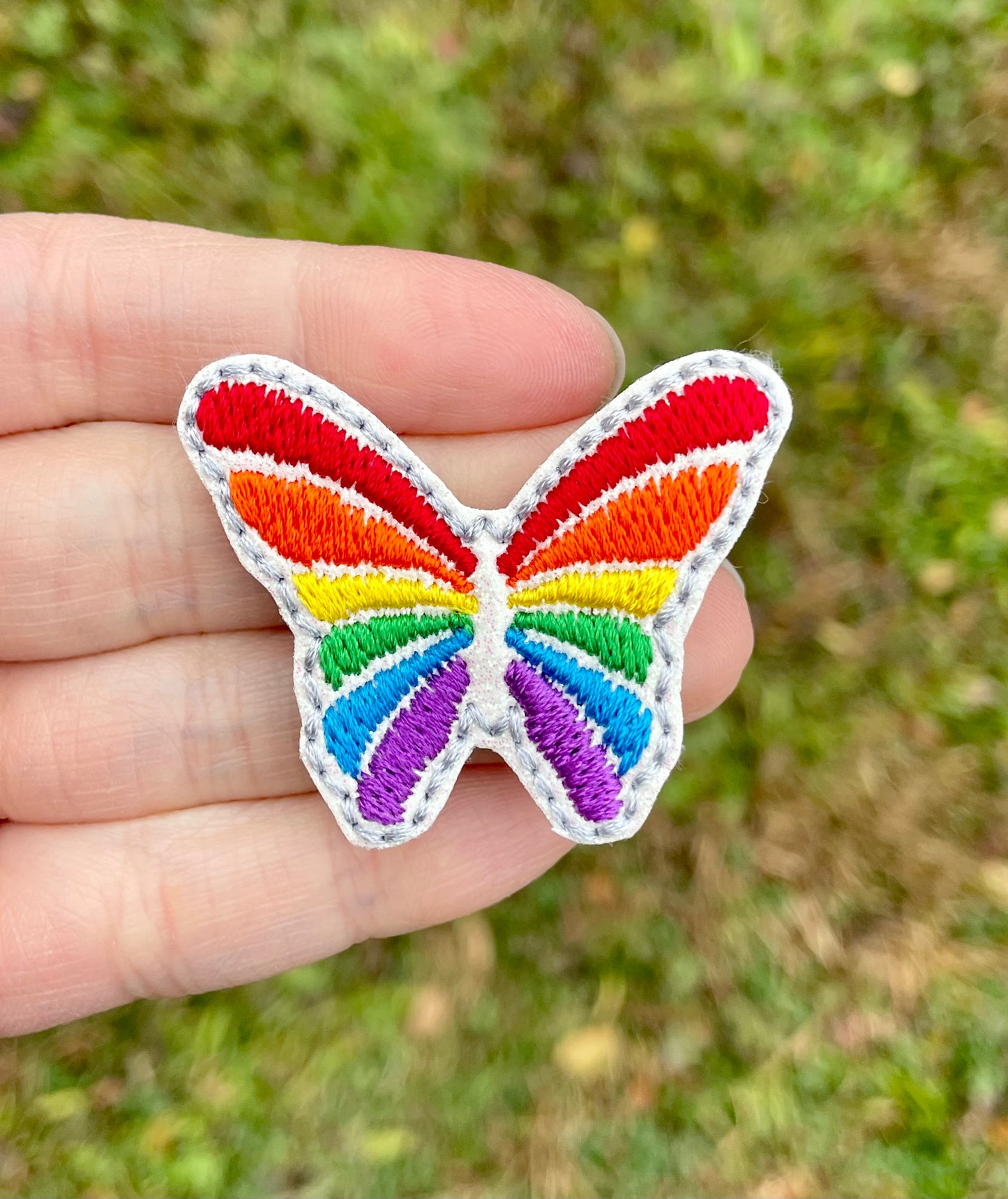 Rainbow Butterfly Feltie Clip