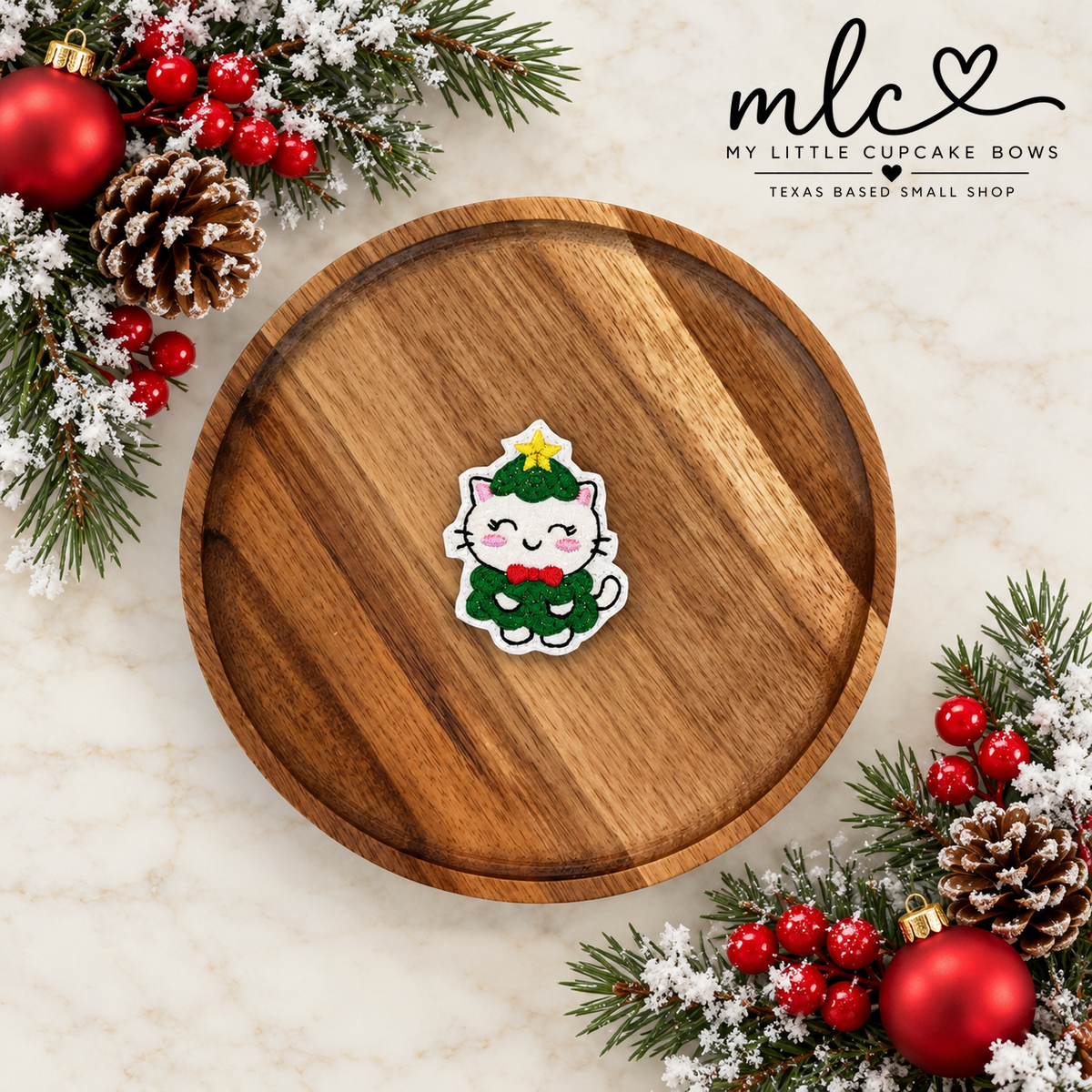 Kitty Tree Feltie Clip