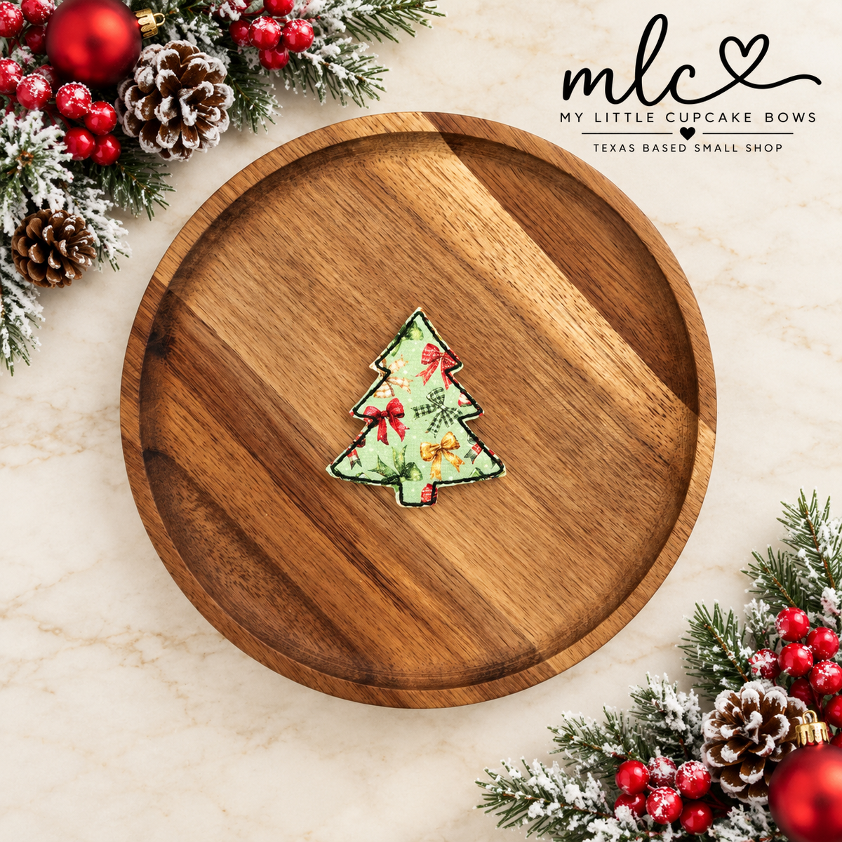 Holiday Bows Tree Feltie Clip