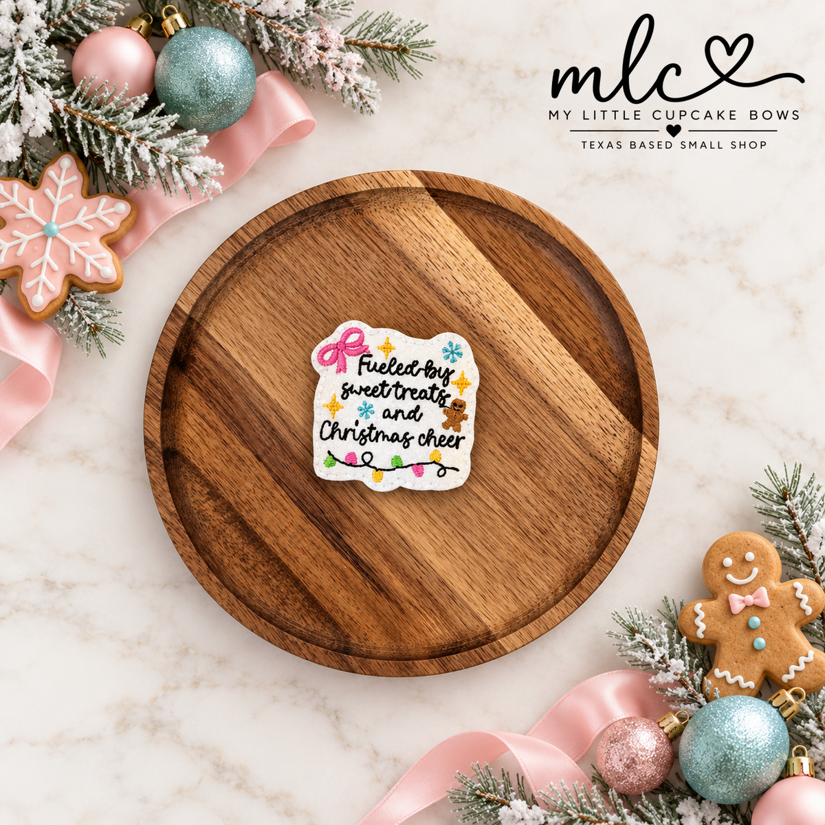Fueled by Christmas Feltie Clip
