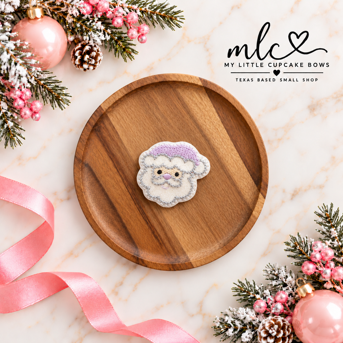 Lilac Santa Feltie Clip