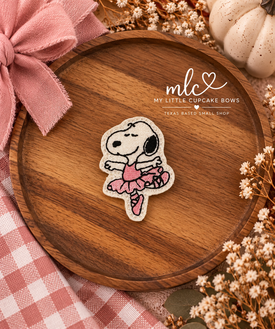 Ballet Snoopy Feltie Clip