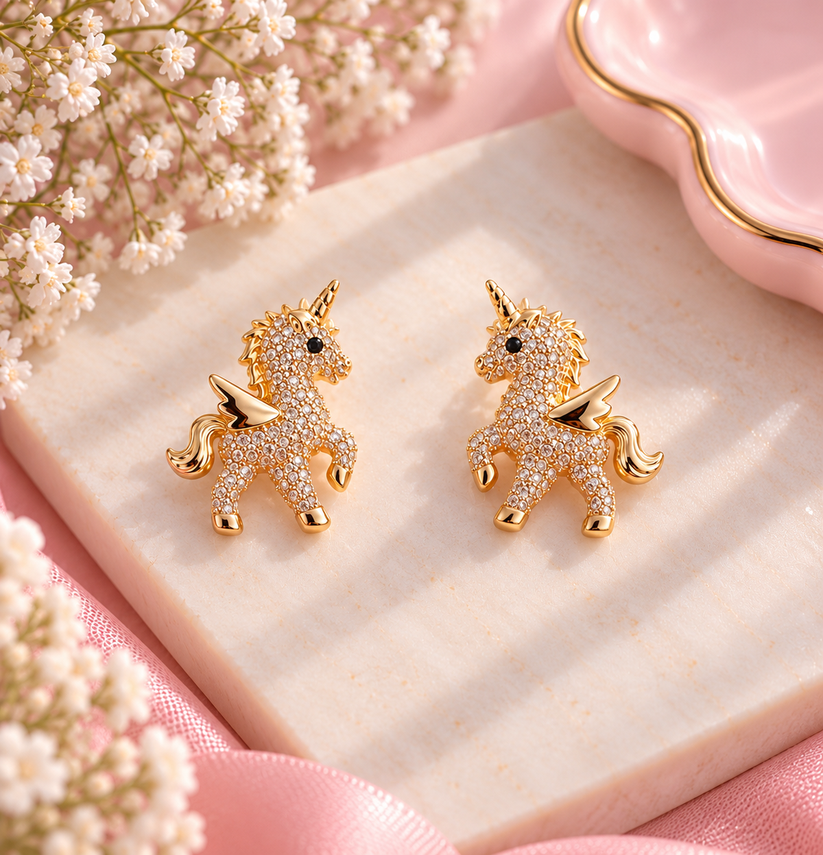 Sparkling Unicorn Earring Set