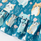 Cat Print Ruffle Dress