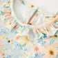 Blue Floral Bow & Lace Dress