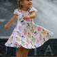 Dainty Princess Ruffle Sleeve Girls Dress