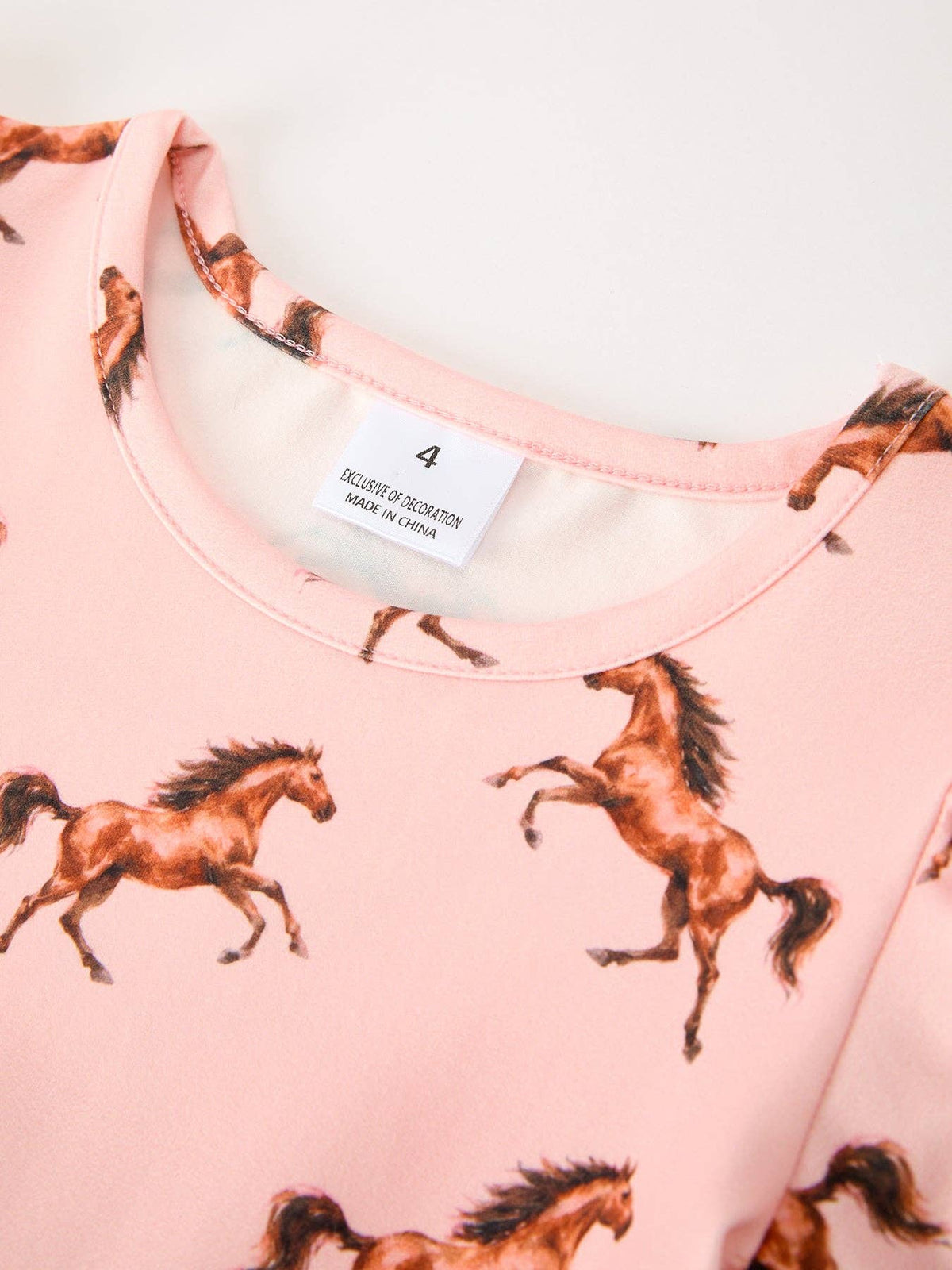 Pink Western Horse Twirl Dress